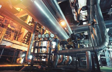 Water treatment pipes inside Shangma plant 